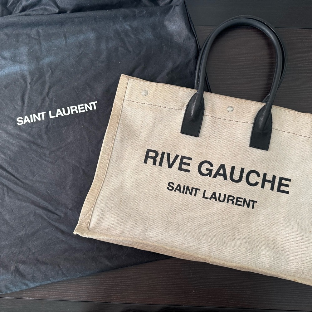 Saint Laurent Canvas RIVE GAUCHETote Bag Purse